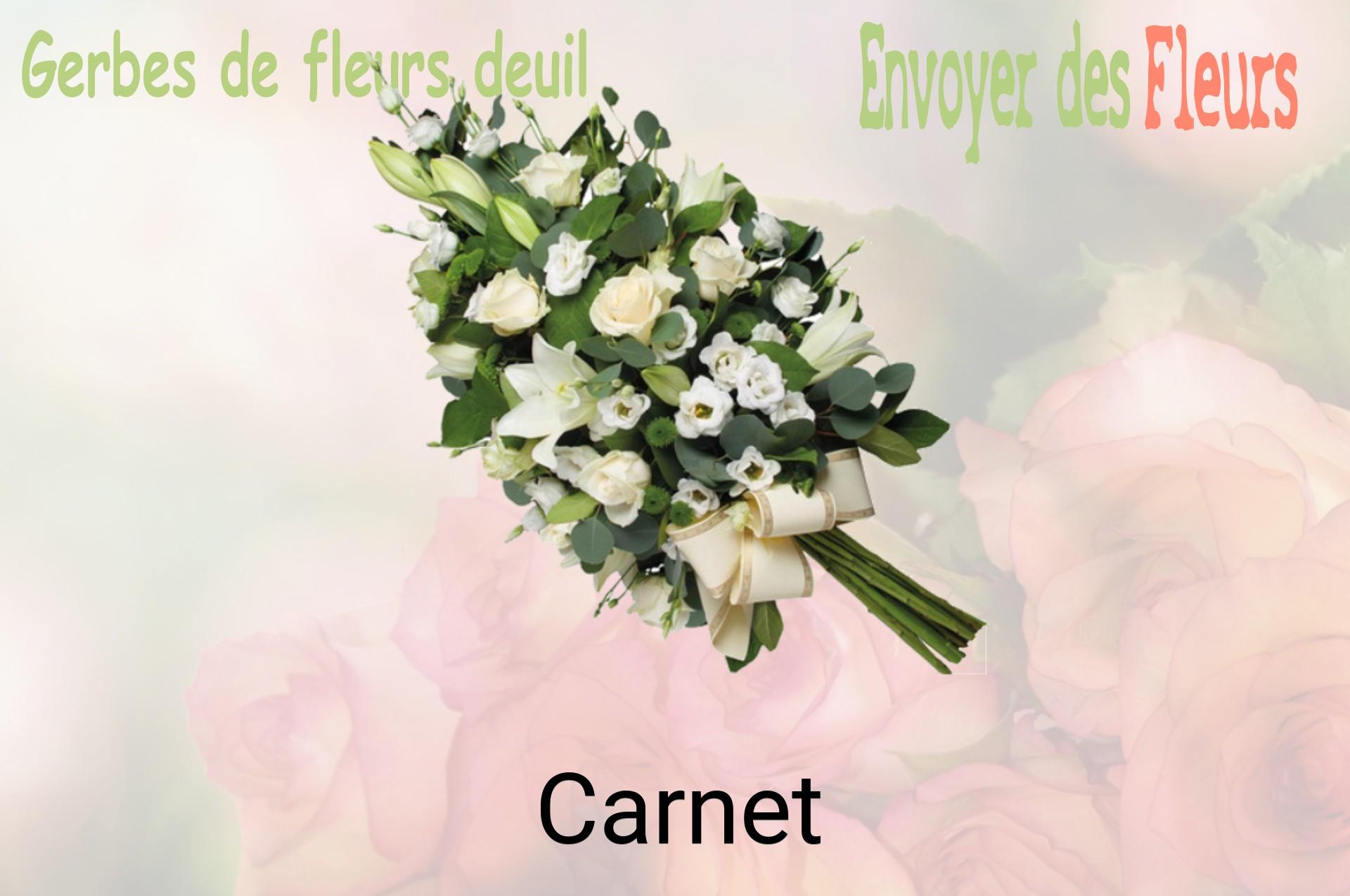 Gerbe de fleurs de deuil livrée à Carnet